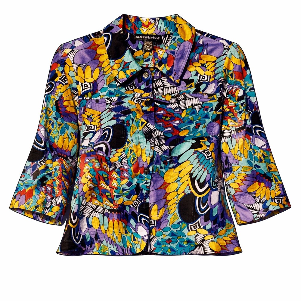 Vtg Mirror Image Artsy Retro Lightweight Jacket Women Size M Dopamine Dressing